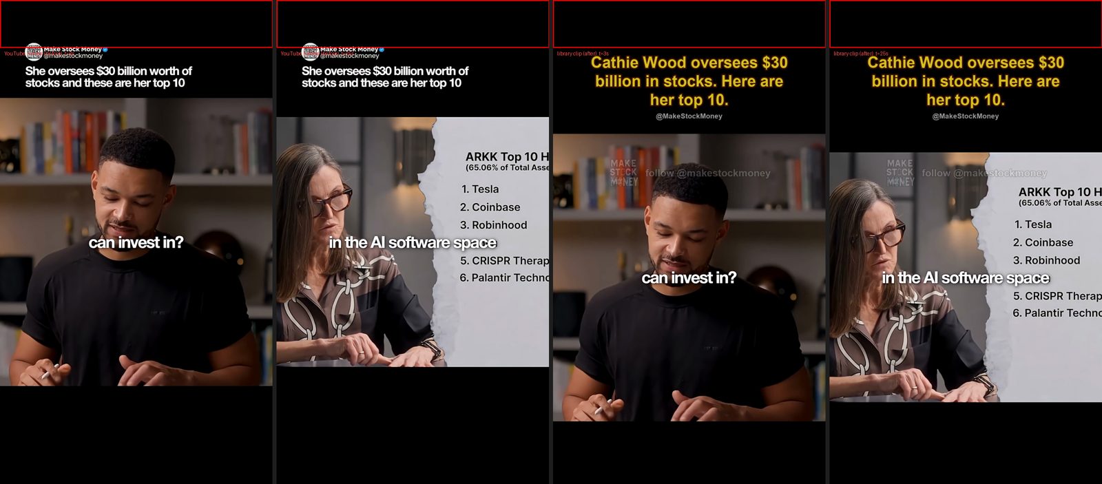 Before and after: YouTube upload vs library clip
